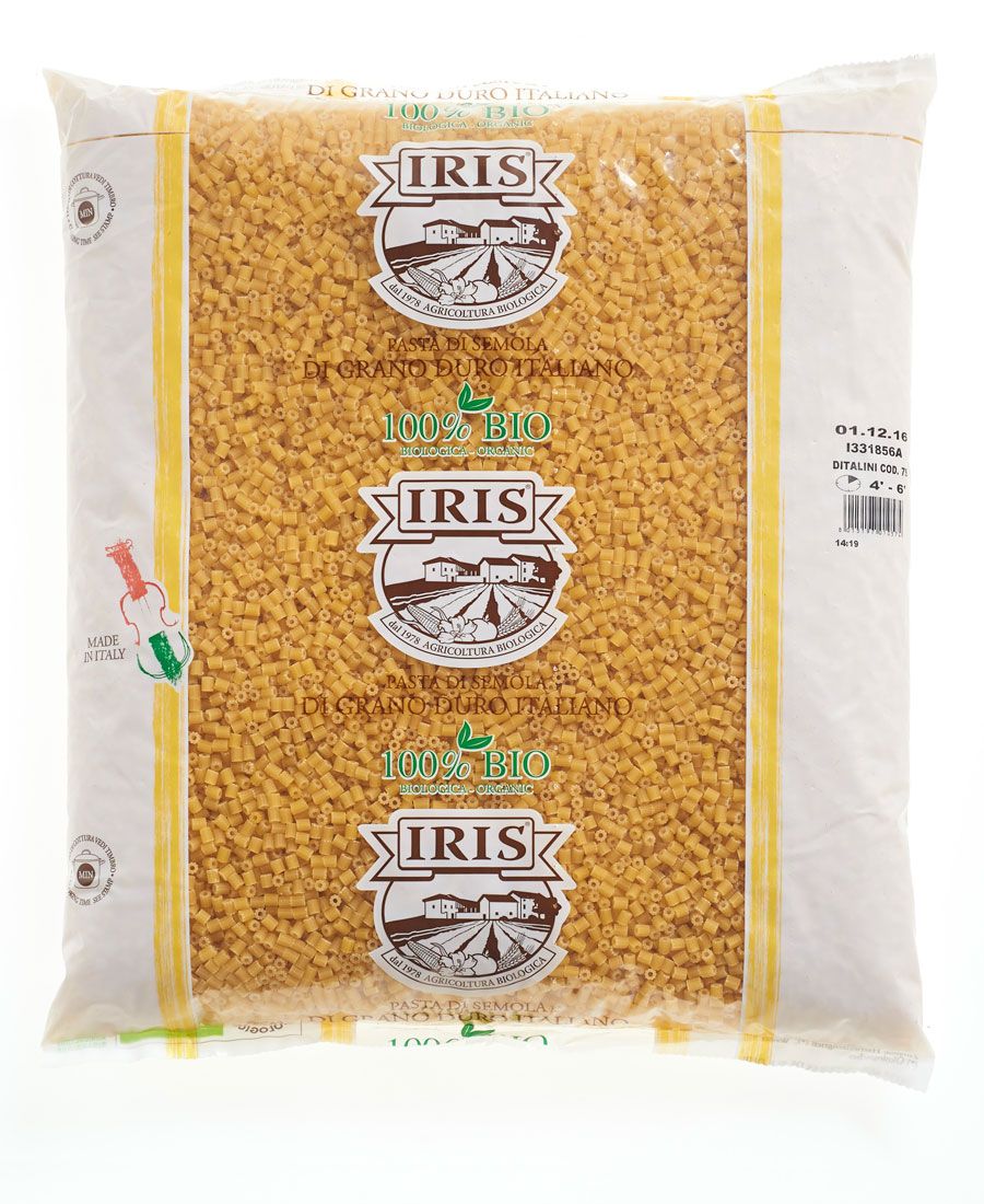Ditalini piccoli rigati semola bio IRIS 5 kg - immagine 2
