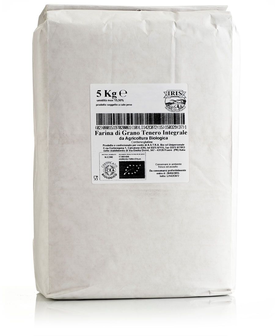 Farina di grano tenero integrale bio IRIS 5kg
