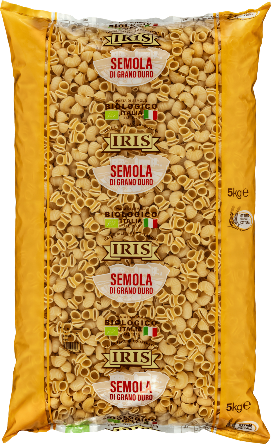 Pipe rigate semola bio IRIS 5 kg - immagine 2