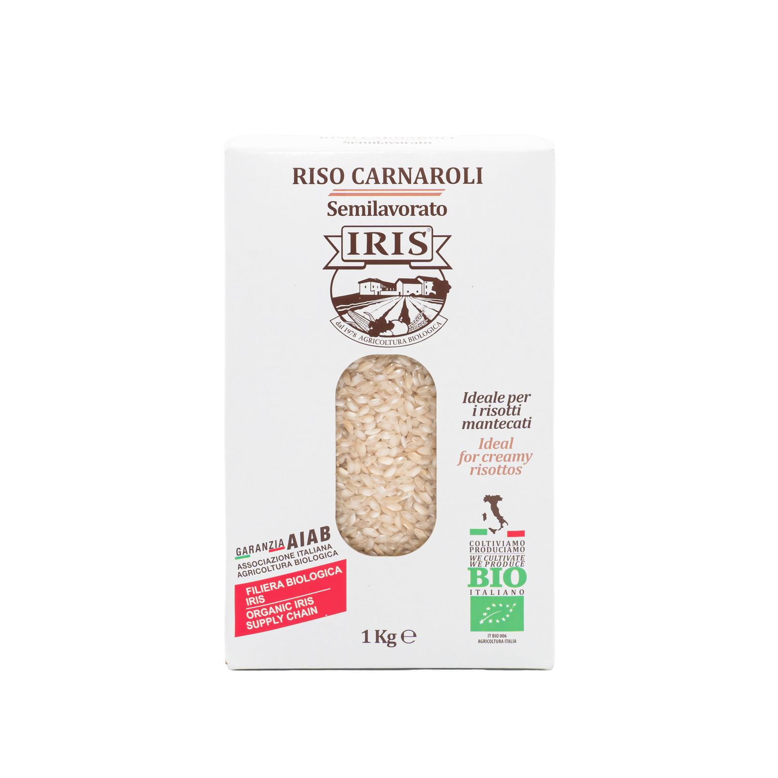 Riso Carnaroli semintegrale Bio IRIS 1 kg - 6 pezzi